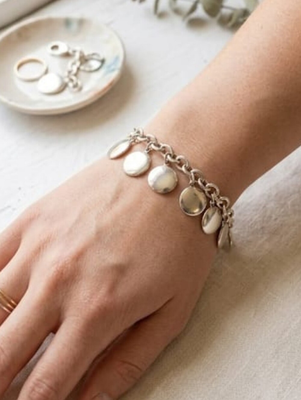 Tiffany Silver Multi-Disc Bracelet 61.1 Grams
